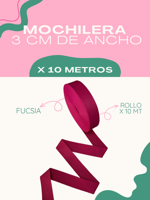 Producto - MOCHILERA X 10 MTS - Fucsia