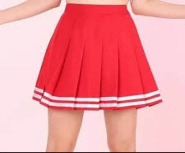 Producto - Pollera tableada roja