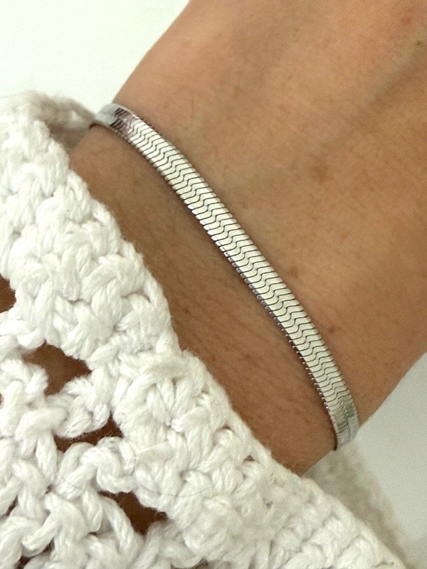 Producto - P672 Pulsera snake acero quirúrgico 18 cm