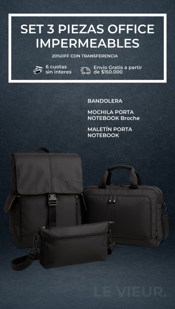 Producto - SET 3 PIEZAS OFFICE IMPERMEABLES