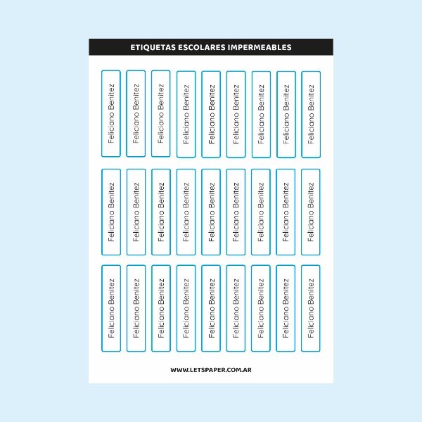 Producto - Etiquetas Escolares MINIS Blancas