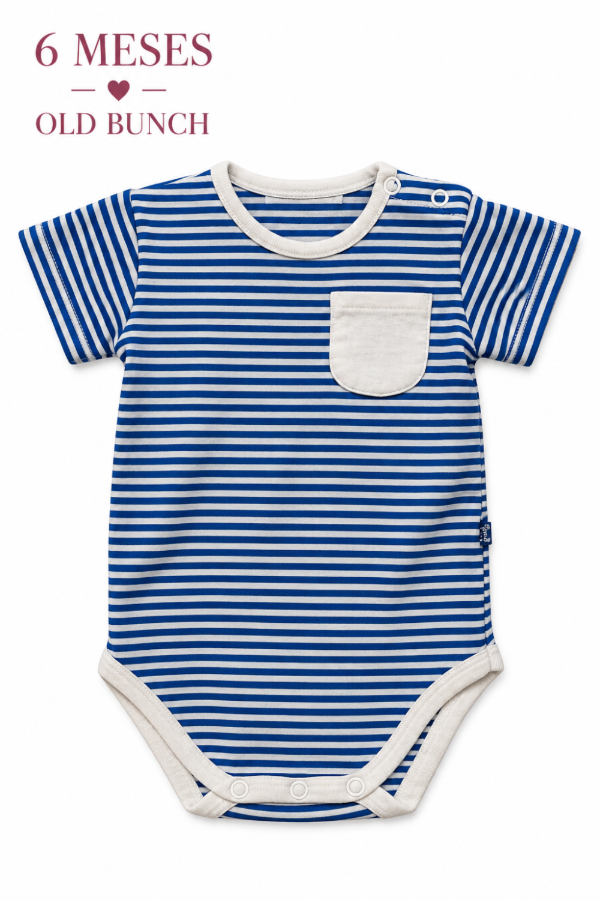 Producto - Body rayado azul Old Bunch 6 meses - 0