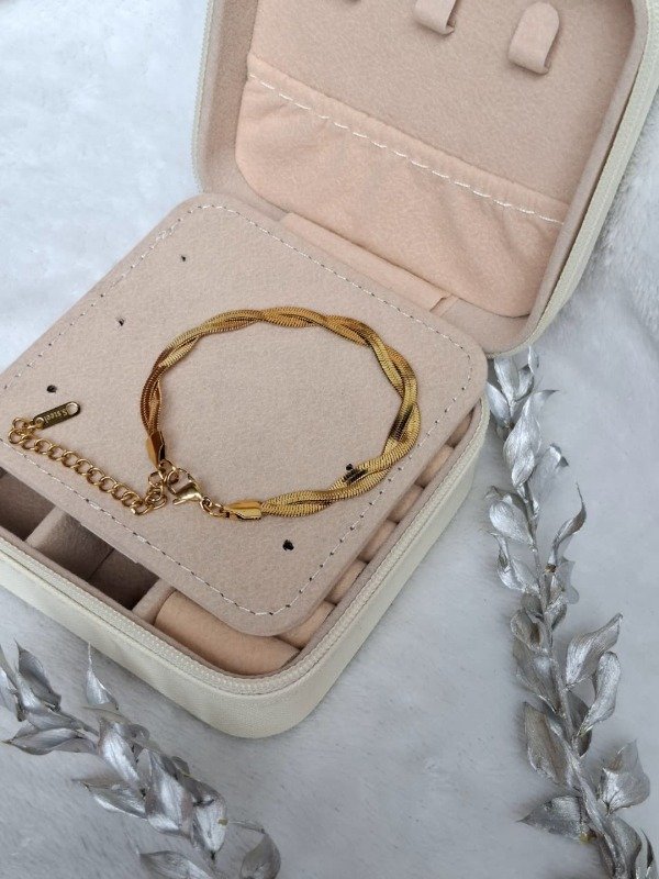 Producto - Pulsera Snacke doble dorada