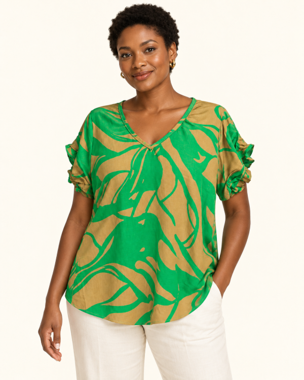Producto - Blusa Lino Manga Volados - 2