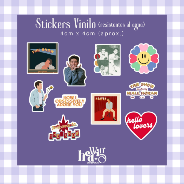 Producto - Pack 10 Stickers Vinilo NIALL HORAN
