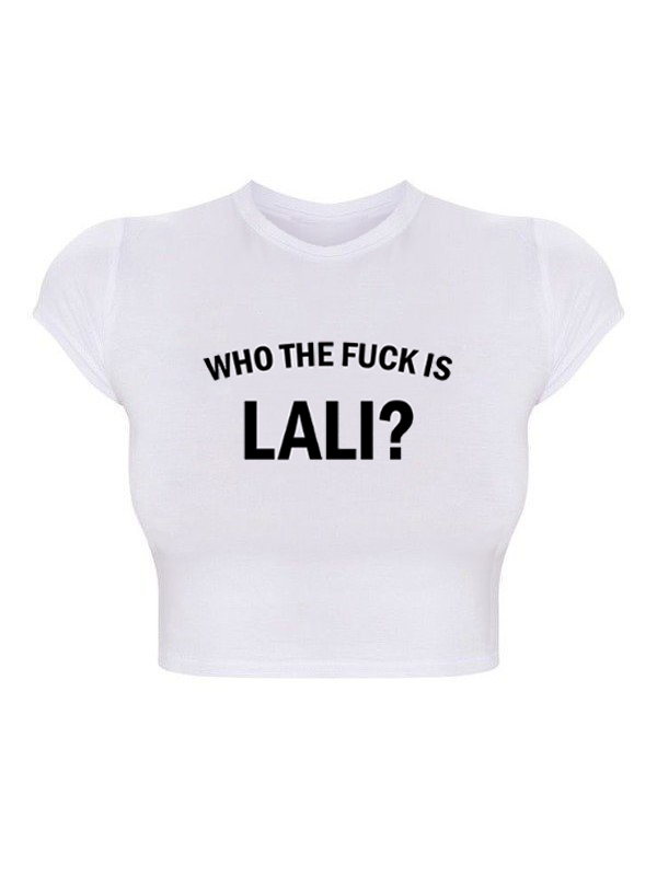 Producto - Baby tee who the fuck is lali