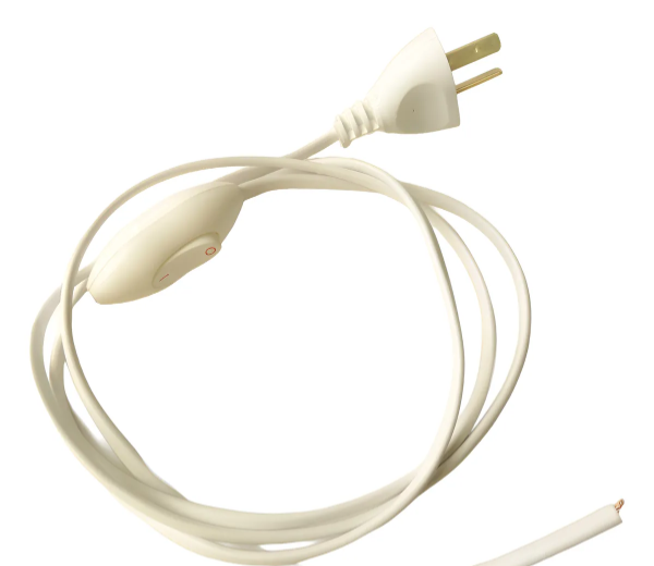 Producto - Cable Armado Con Tecla Y Enchufe Blanco O Negro Nacional 2mt