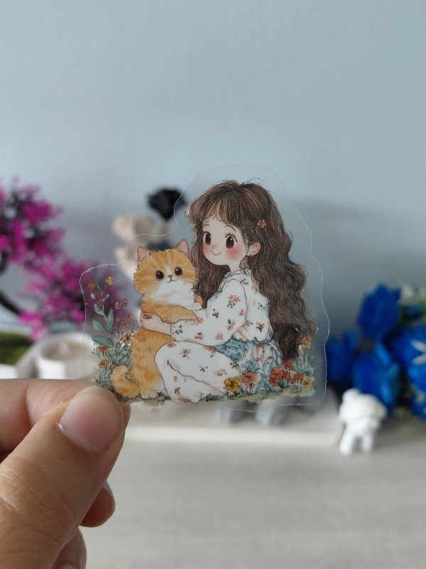 Producto - Stickers para journaling y scrapbooking en PET "Infancia con mascotas" 0542