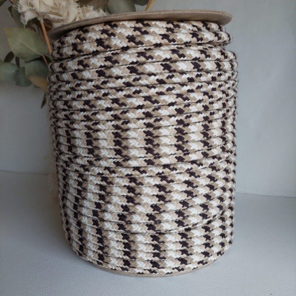 Producto - Cordón de Algodón TRENZADO 6/7mm ROMBO