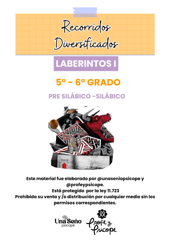 Producto - LABERINTOS I: TESEO Y EL MINOTAURO: 5to y 6to 3 niveles de alfabetización - 0