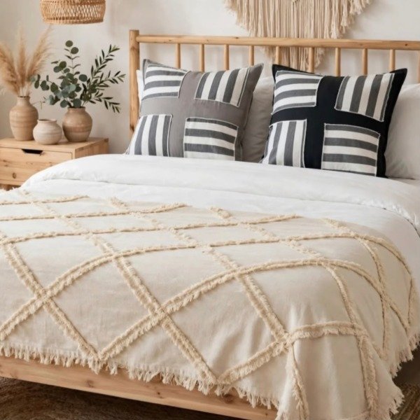 Producto - Pie de cama flecos
