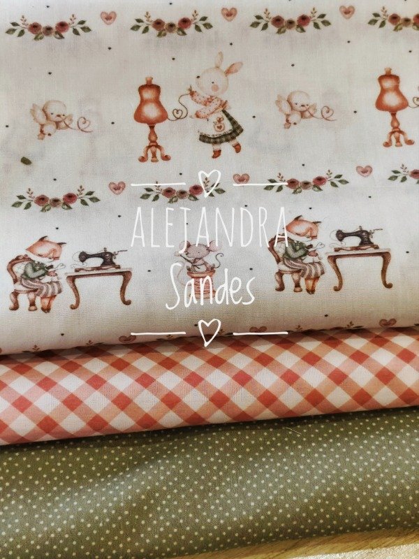 Producto - Set de telas familias de elefantes
