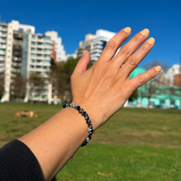 Producto - Pulsera de Obsidiana nevada
