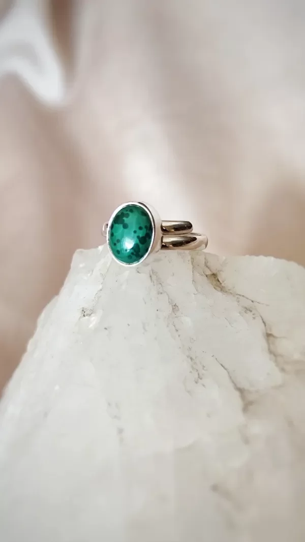 Producto - Anillo Malaquita de PLATA925 - 0