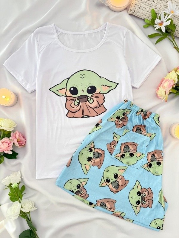 Producto - Pijama Corto Yoda Verde