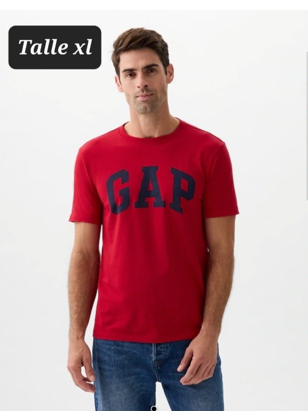 Remera manga corta gap talle XL roja
