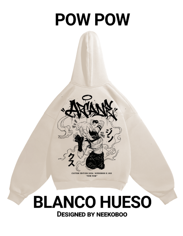 Producto - BUZO ARCANE POW POW COLORES BLANCO-BEIGE