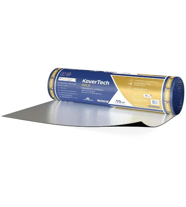 Producto - Membrana Asfaltica con Aluminio KoverTech Gold 45 kgs 4mm