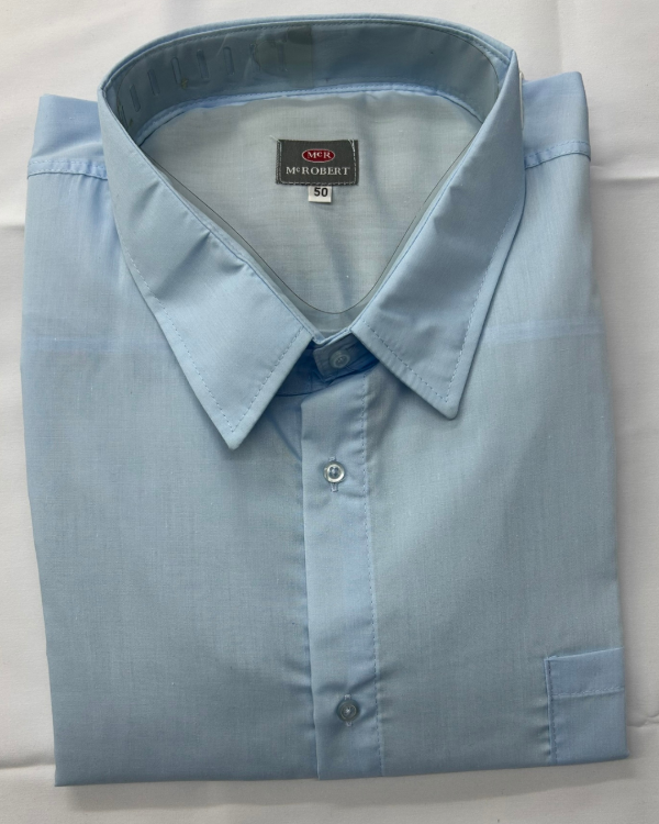Producto - Camisa Manga Larga Lisa Gris Celeste