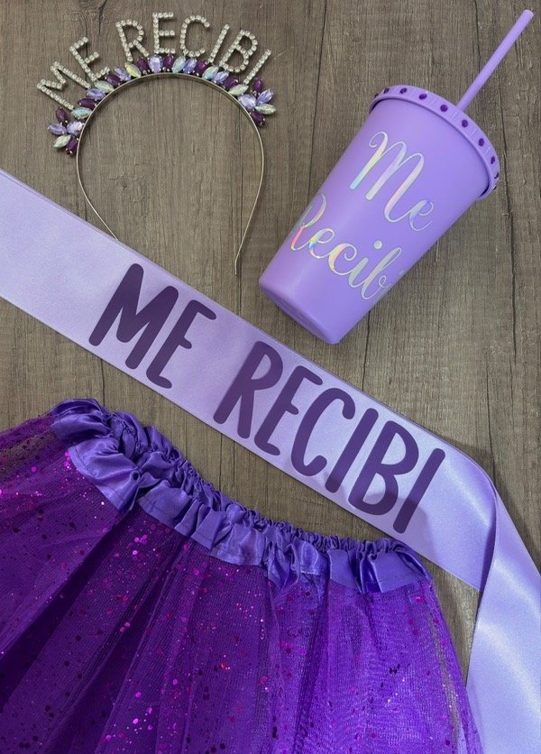 Producto - SET Vincha + Banda + Vaso + Tutú