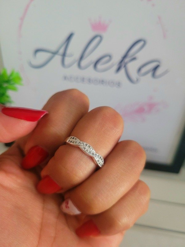 Producto - Anillo trenzado de acero blanco