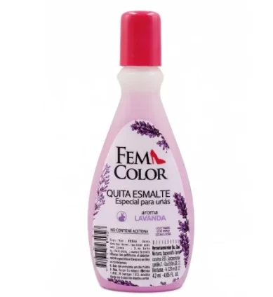 Producto - QUITA ESMALTE SIN ACETONA LAVANDA 120ML FEM COLOR