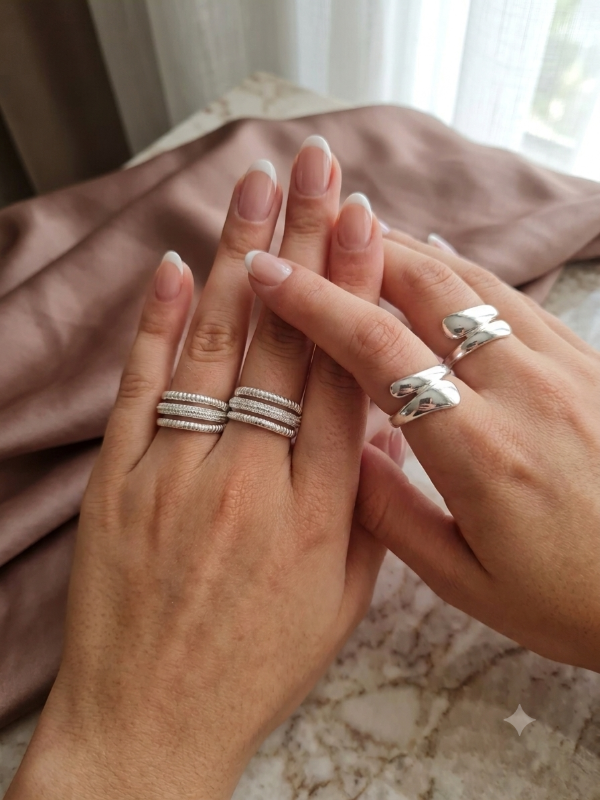 Producto - Anillo cruzado liso - 1