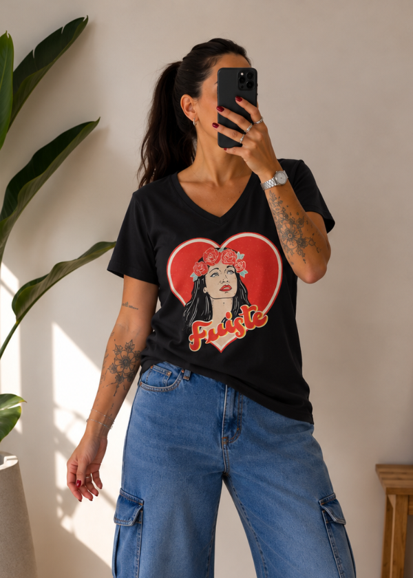 Producto - Remera de algodón negra (Fuiste)