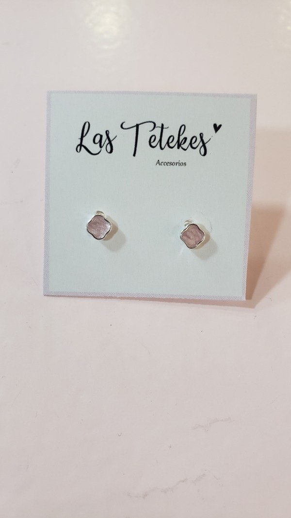 Producto - Aros trebol rosa