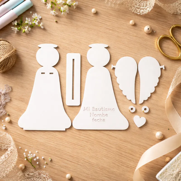 Producto - Angelito con alas moviles x 10 unidades para armar