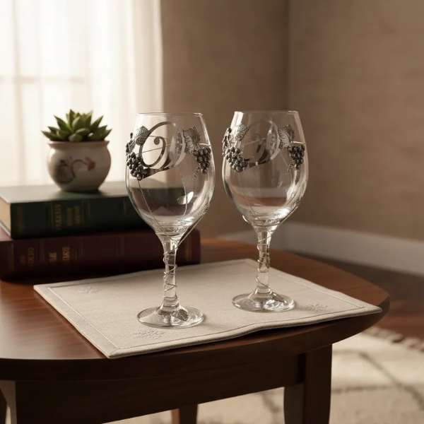 Producto - Copas de Vino decorada