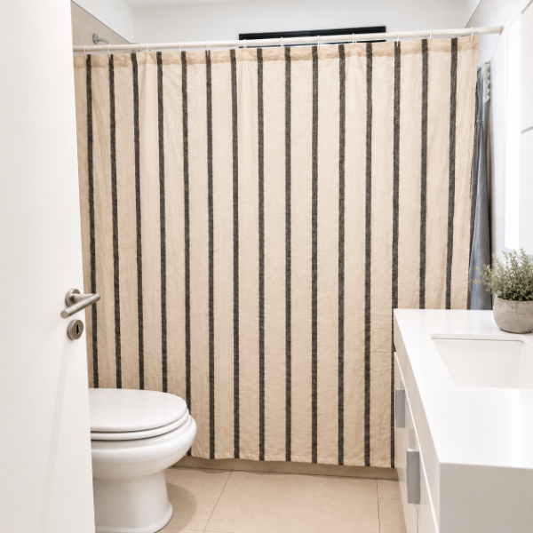 Producto - Cortina de baño - RAYAS GRIS - 0