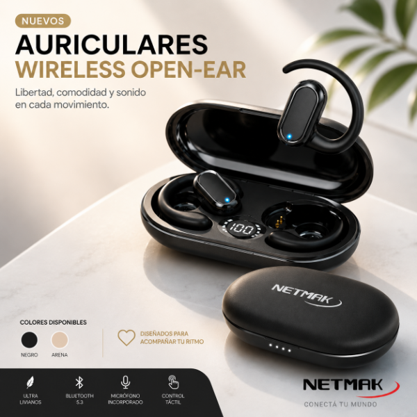 Producto - AURICULAR BT NETMAK EARBUDS NM-FITER