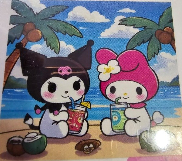 Producto - DIAMOND PAINTING HI STONE 15x20 KUROMY Y MY MELODI EN LA PLAYA