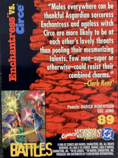 Producto - 1995 Fleer DC vs. Marvel Comics #89 - Enchantress / Circe BTL - 1