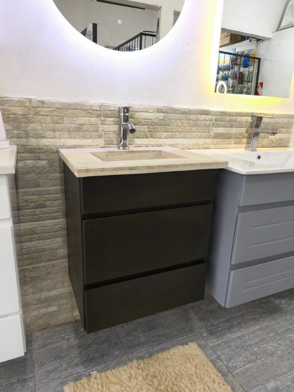 Producto - Vanitory de 50cm colgante (travertino) - 6