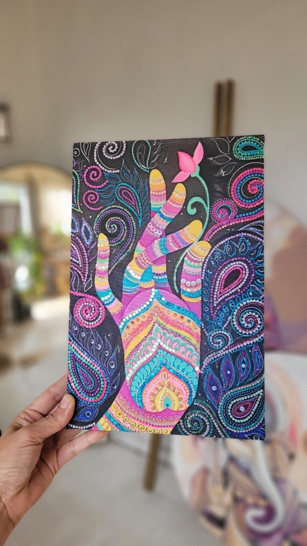 Producto - LIQUIDACIÓN. Mudra 20x30cm intervenido