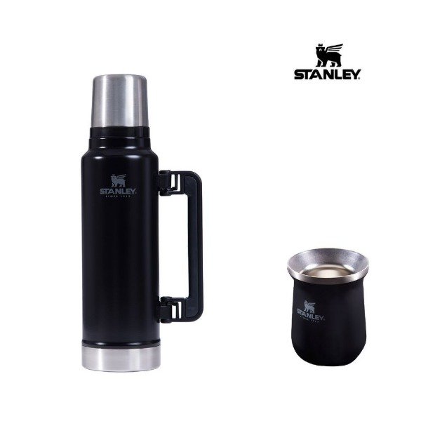 Producto - TERMO SIMIL STANLEY 1,2LTS + MATE + BOMBILLA NEGRO