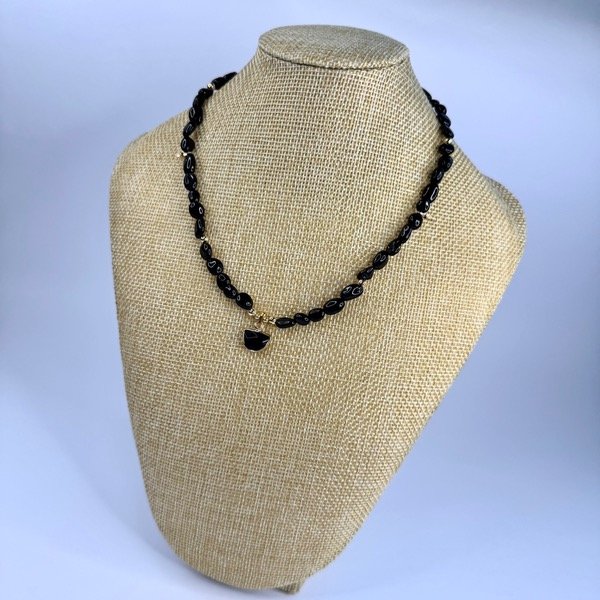 Producto - Collar Turmalina Negra dije jade Negro