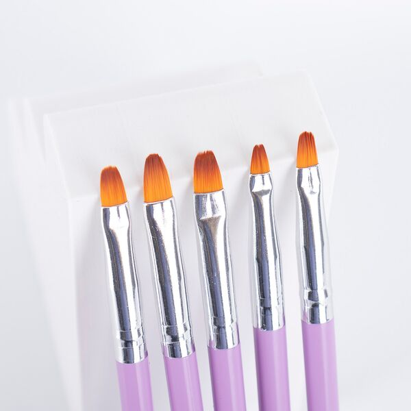 Producto - Set de 5 Pinceles para Uñas de Gel con Mango Degradado