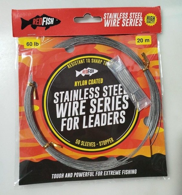 Producto - CABLE DE ACERO RED FISH (20 METROS) + TUBITOS