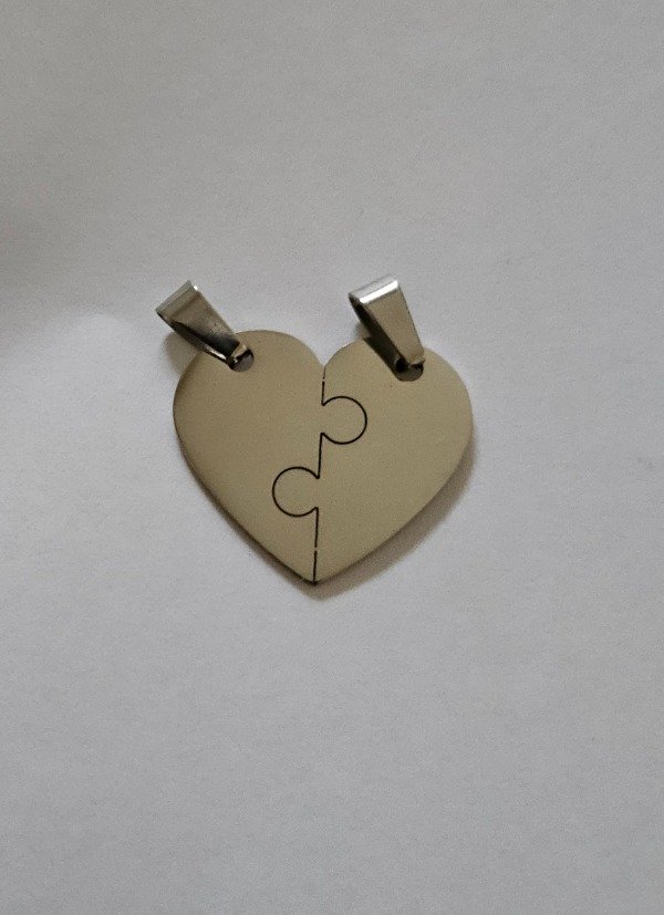 Producto - Dije compartir corazon liso 2.5cm