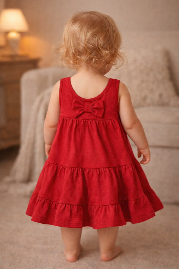 Producto - Vestido jersey rojo espalda baja