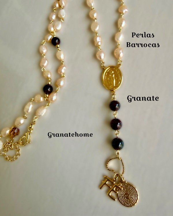 Producto - Rosario Perlas y granate - 15