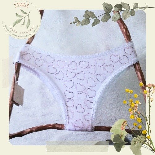 Producto - Vedetina clásica, talle 3, estampada con Palo Campeche y Madder