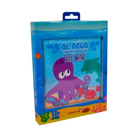 Producto - LIBRO DE BAÑO AL AGUA CON MIS AMIGOS: DEL MAR EN CAJA 17.5X22CM