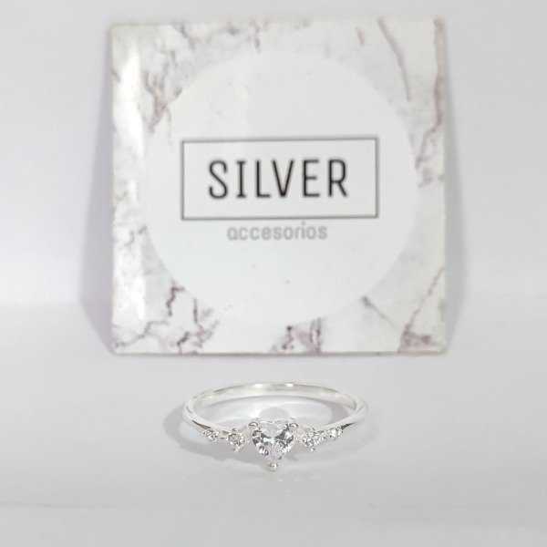 Producto - Anillo corazoncito Cubic blanco t16 y t17