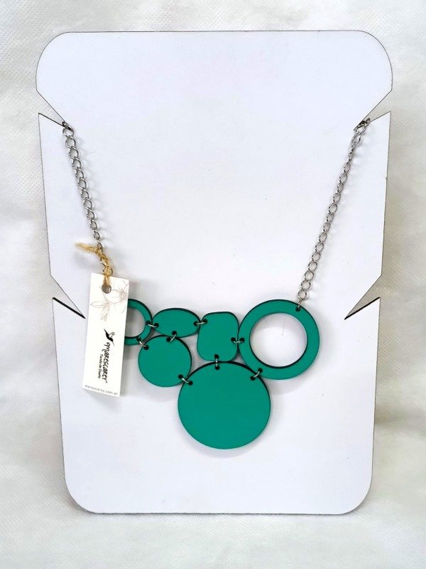 Producto - Collar Círculos / Verde Aqua