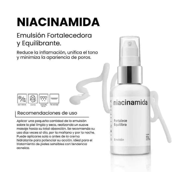 Producto - NIACINAMIDA EMULSIÓN FORTALECEDORA Y EQUILIBRANTE
