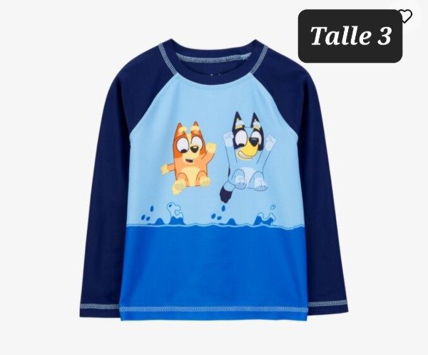 Producto - Remera uv carters talle 3 bluey